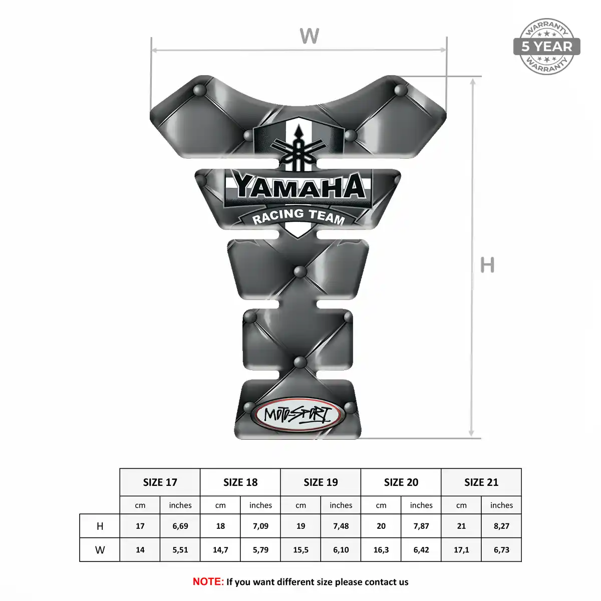 Yamaha Resin Tank Pad Prime Quality