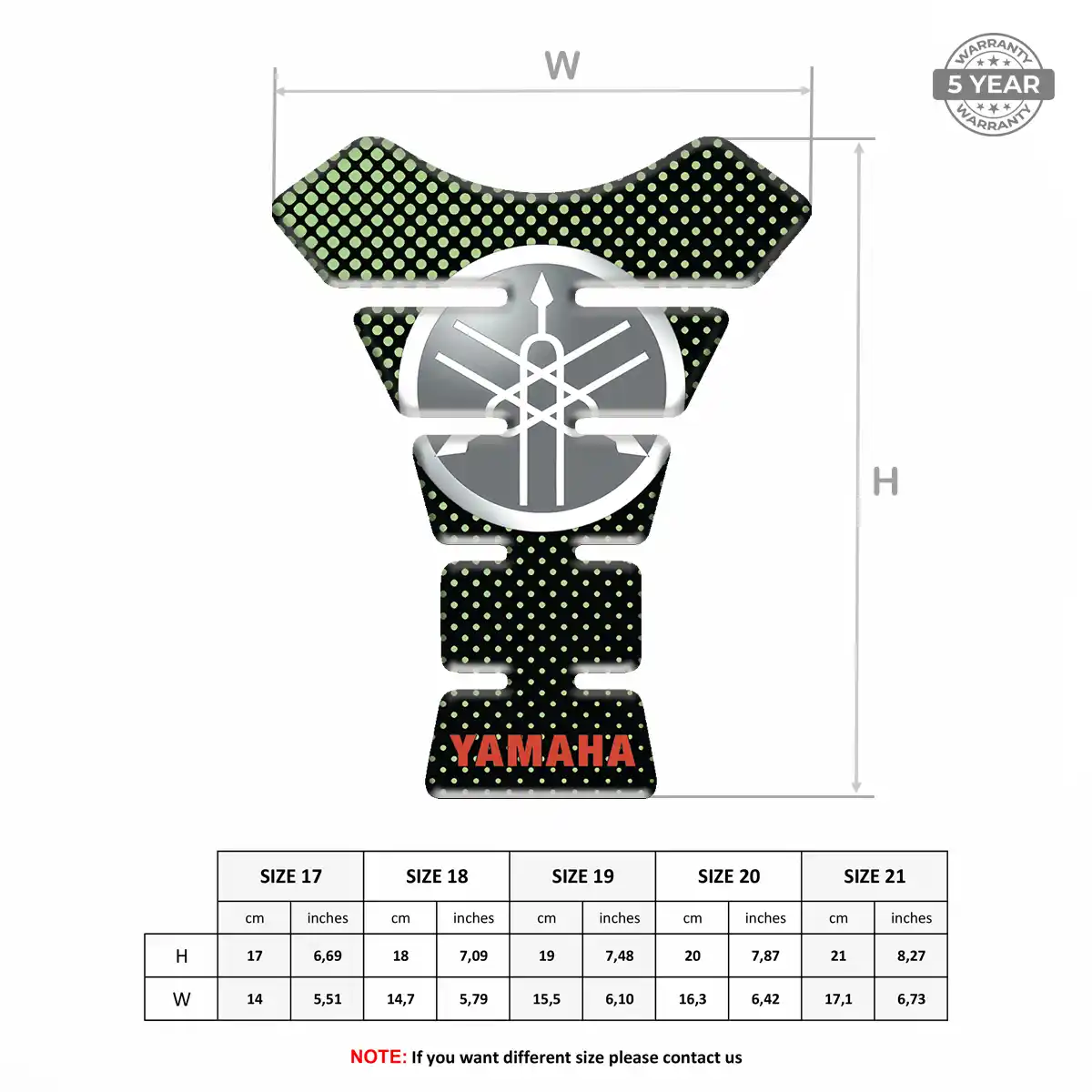 Yamaha Resin Tank Pad Signature Grade