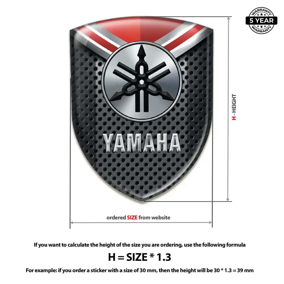 Yamaha Self Adhesive Emblem Sticker Cabin Style