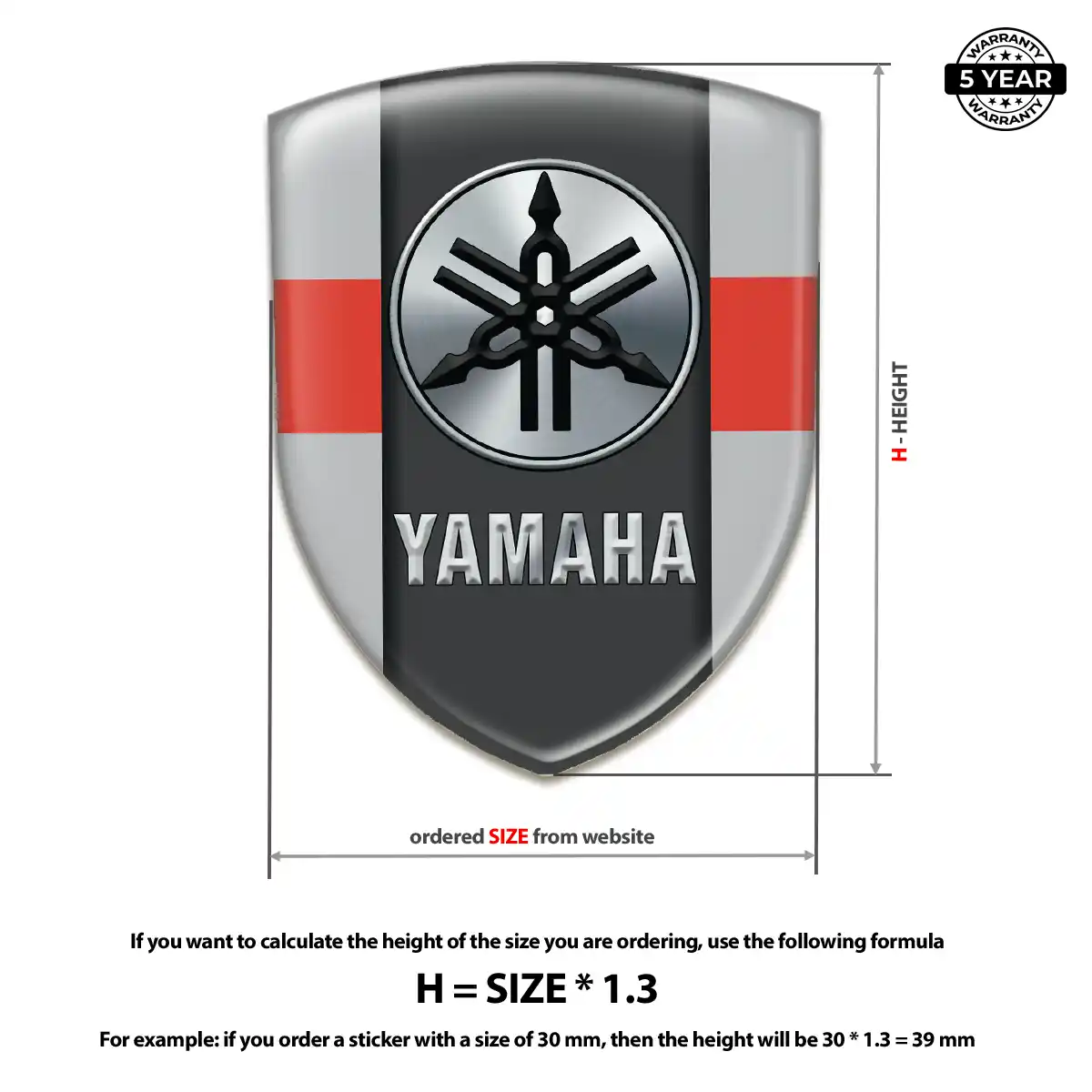 Yamaha Self Adhesive Emblem Sticker Deluxe Edition