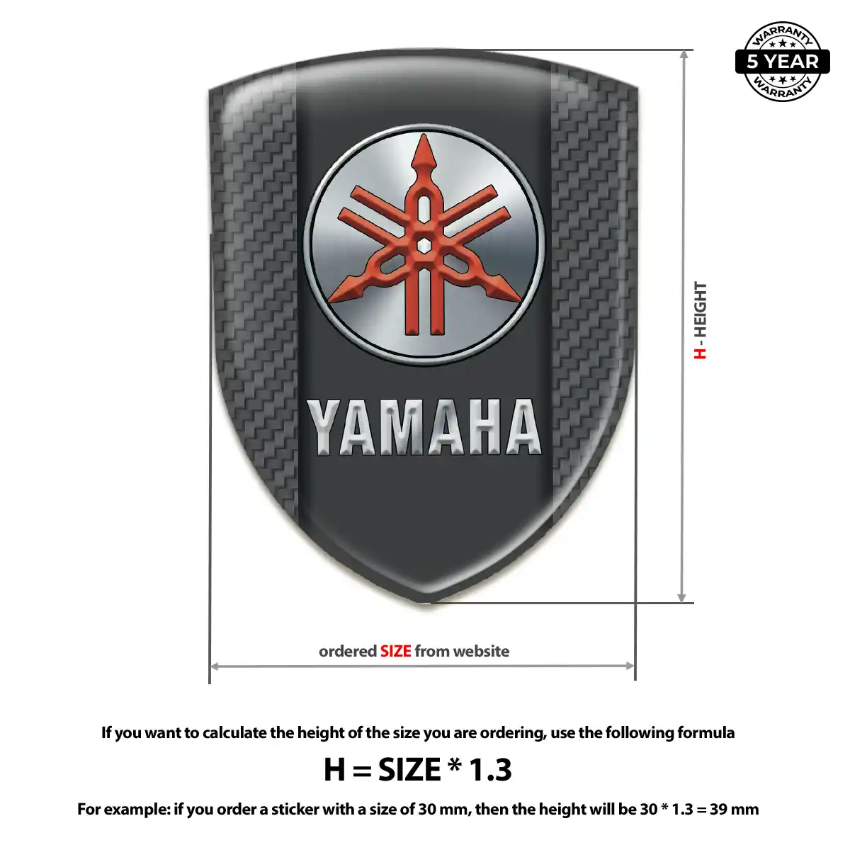 Yamaha Self Adhesive Emblem Sticker Elite Edition