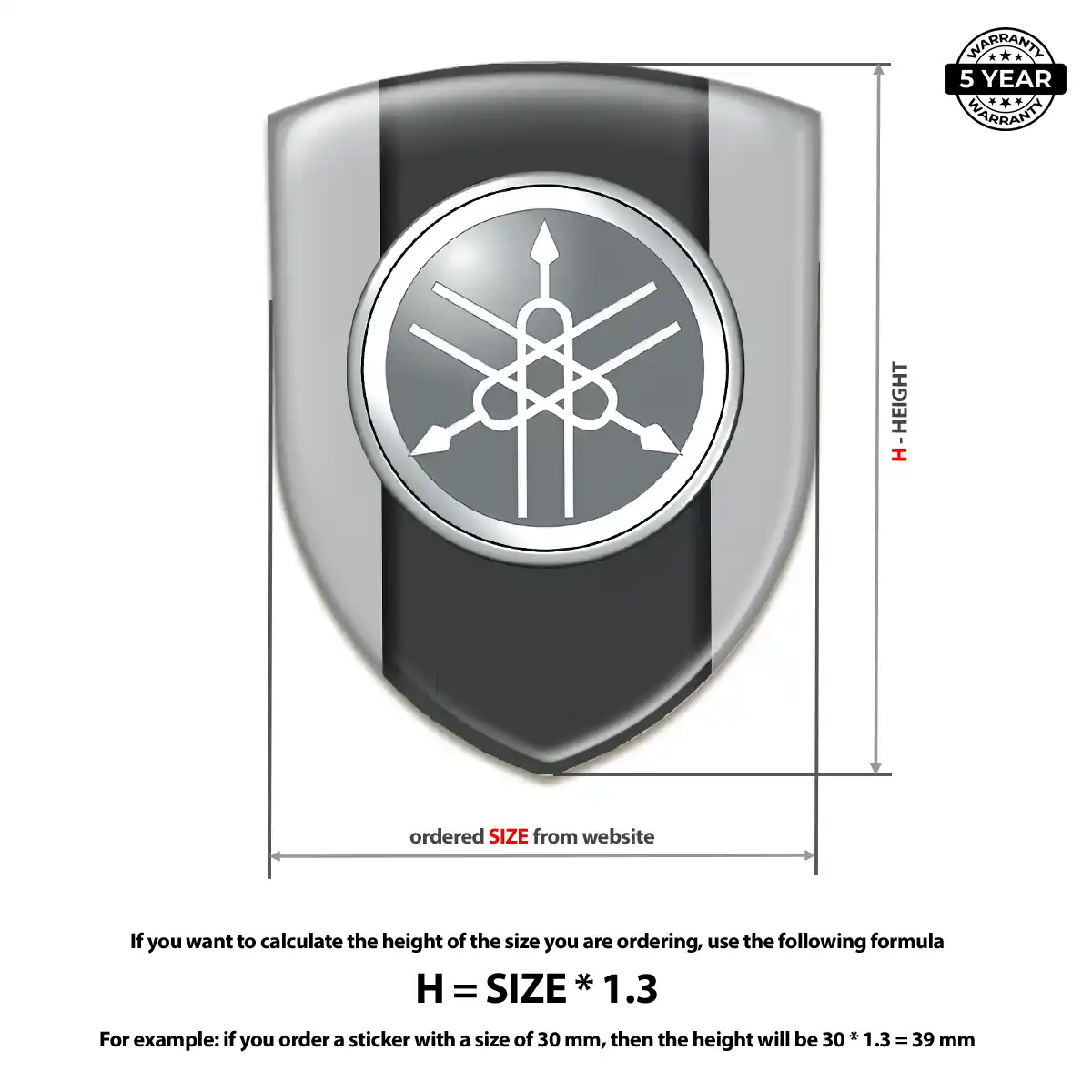 Yamaha Self Adhesive Emblem Sticker Exclusive Series