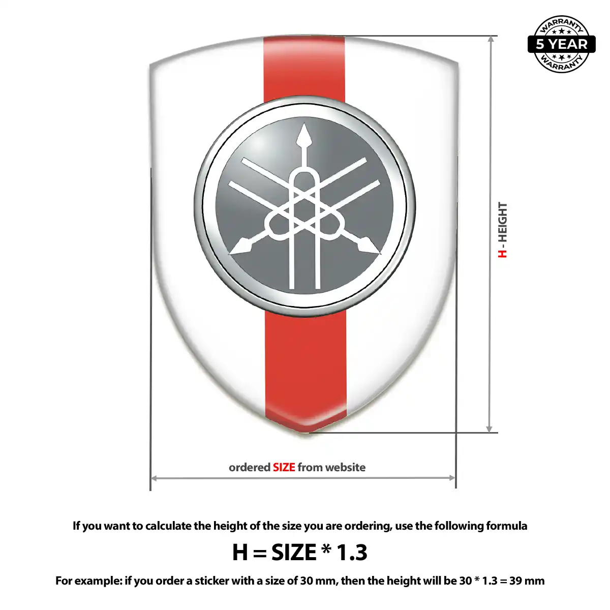 Yamaha Self Adhesive Emblem Sticker Exterior Luxe