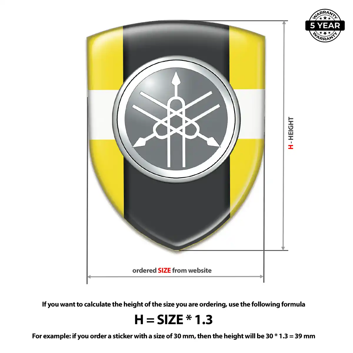 Yamaha Self Adhesive Emblem Sticker Interior Elegance