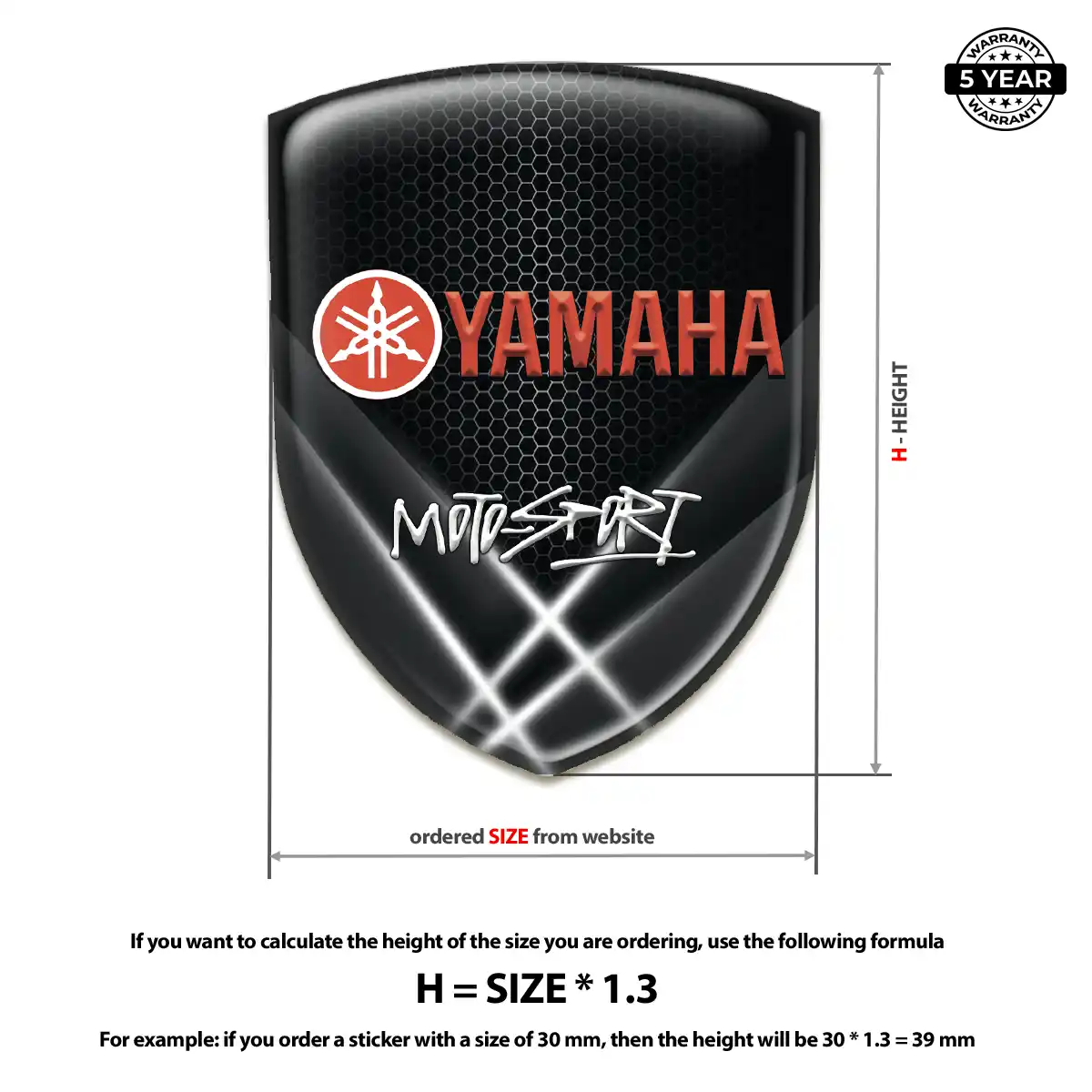Yamaha Self Adhesive Emblem Sticker Interior Luxe