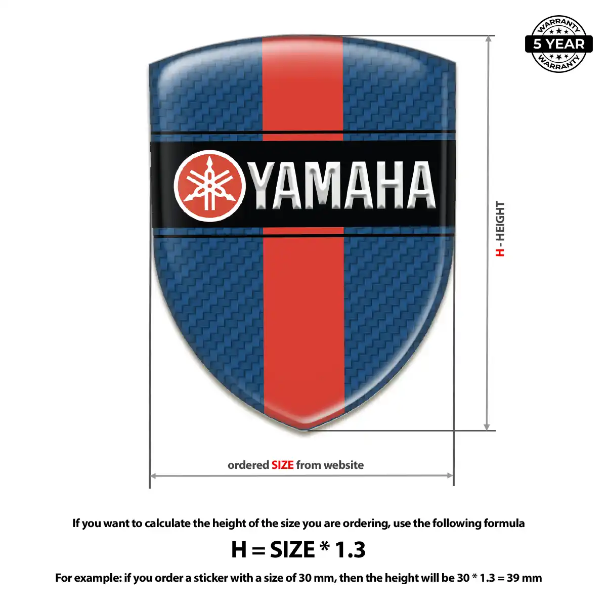 Yamaha Self Adhesive Emblem Sticker Marked Edition