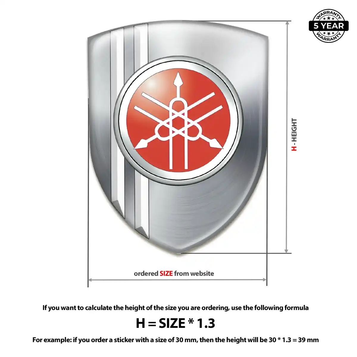 Yamaha Self Adhesive Emblem Sticker Noble Edition