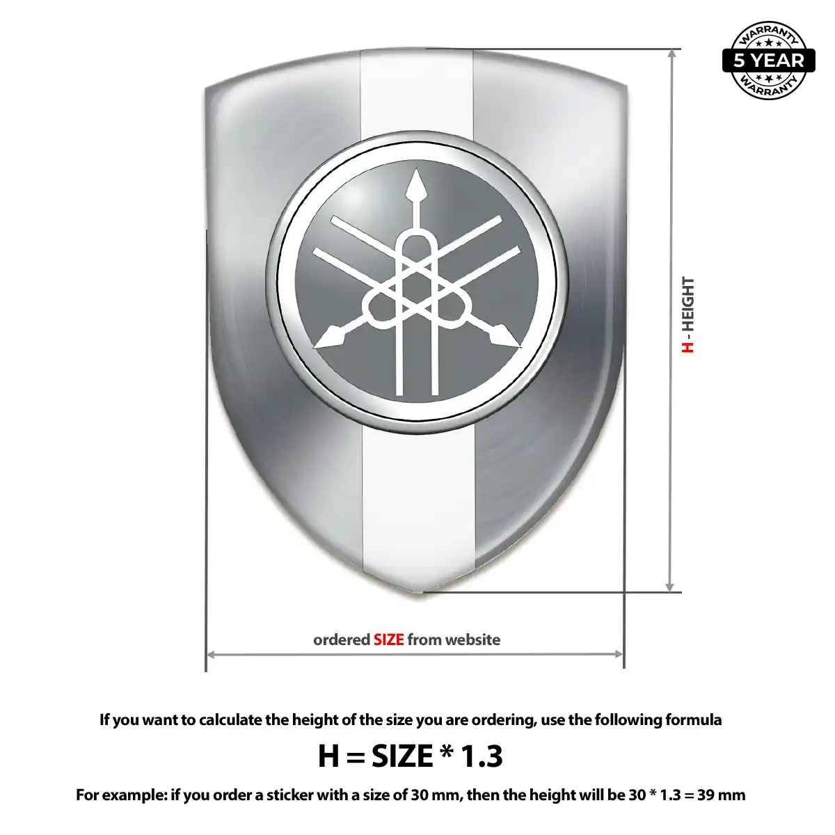 Yamaha Self Adhesive Emblem Sticker Performance Style