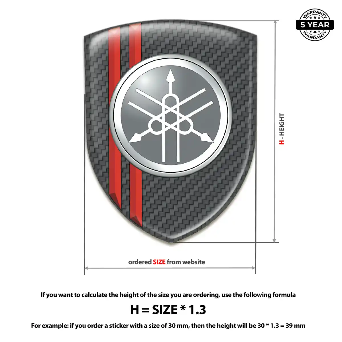 Yamaha Self Adhesive Emblem Sticker Prime Quality