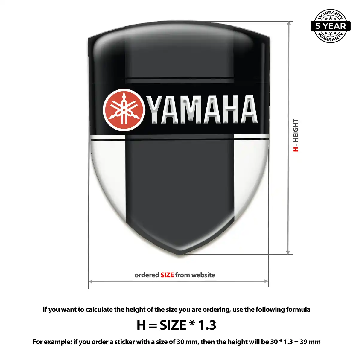 Yamaha Self Adhesive Emblem Sticker Refined Design