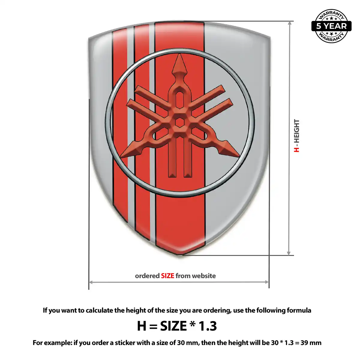 Yamaha Self Adhesive Emblem Sticker Signature Edition