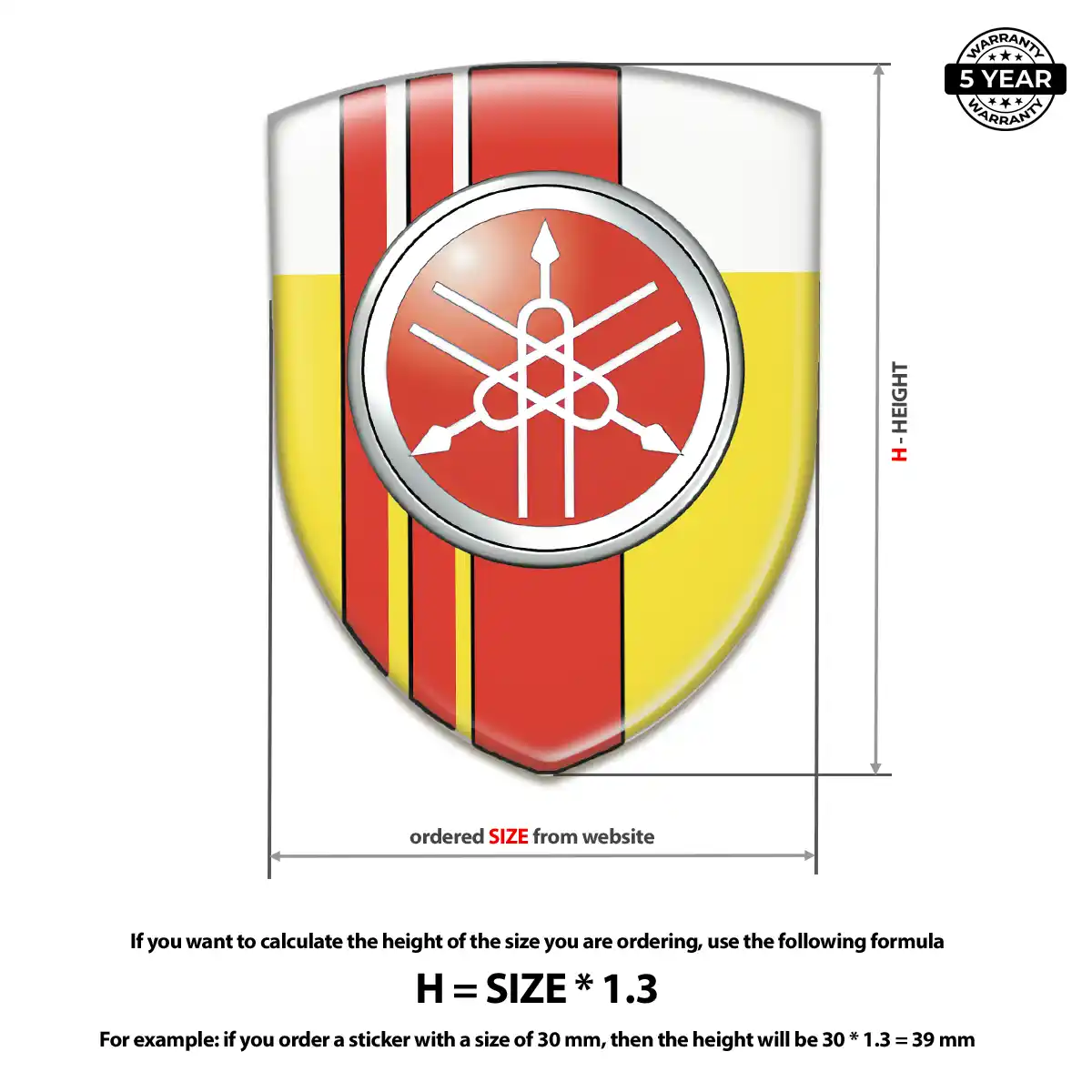 Yamaha Self Adhesive Emblem Sticker Sport Tuning
