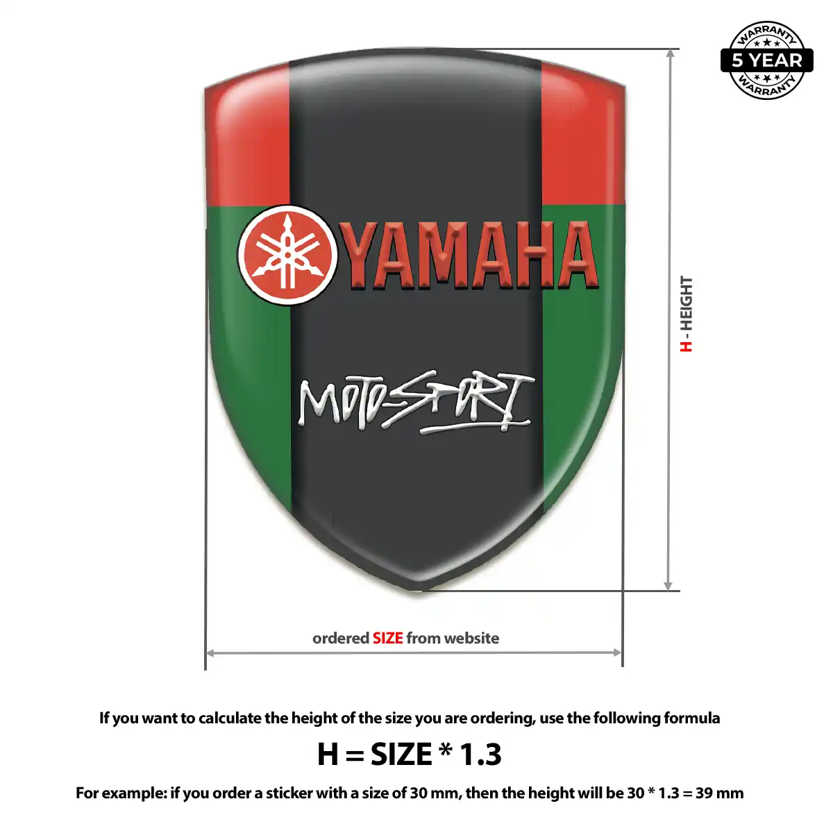 Yamaha Self Adhesive Emblem Sticker Street Tuning