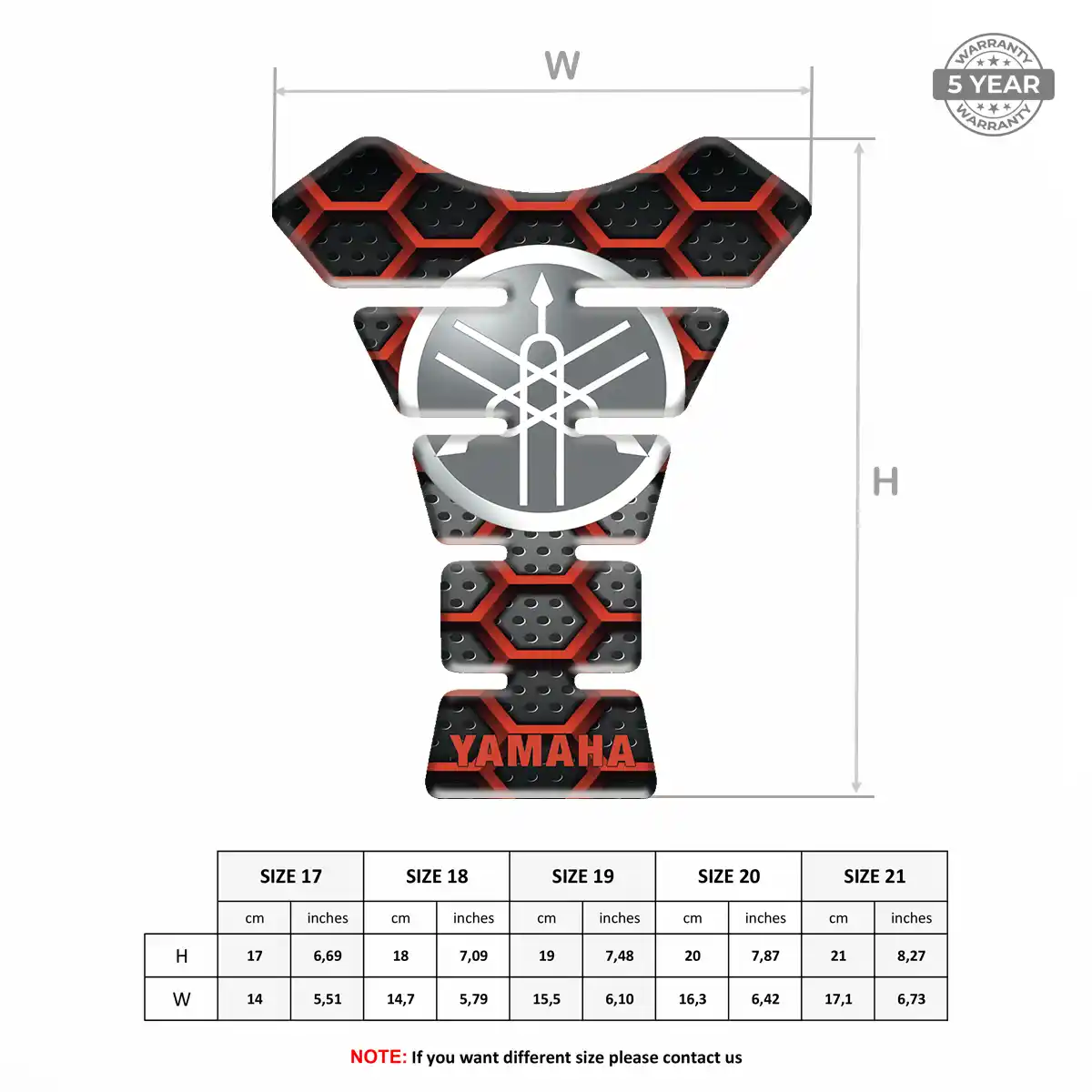 Yamaha Self Adhesive Tank Pad Deluxe Edition
