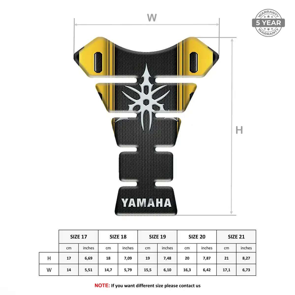 Yamaha Self Adhesive Tank Pad Prime Quality