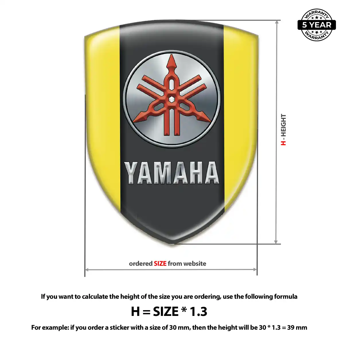 Yamaha Silicone Badge Elite Finish