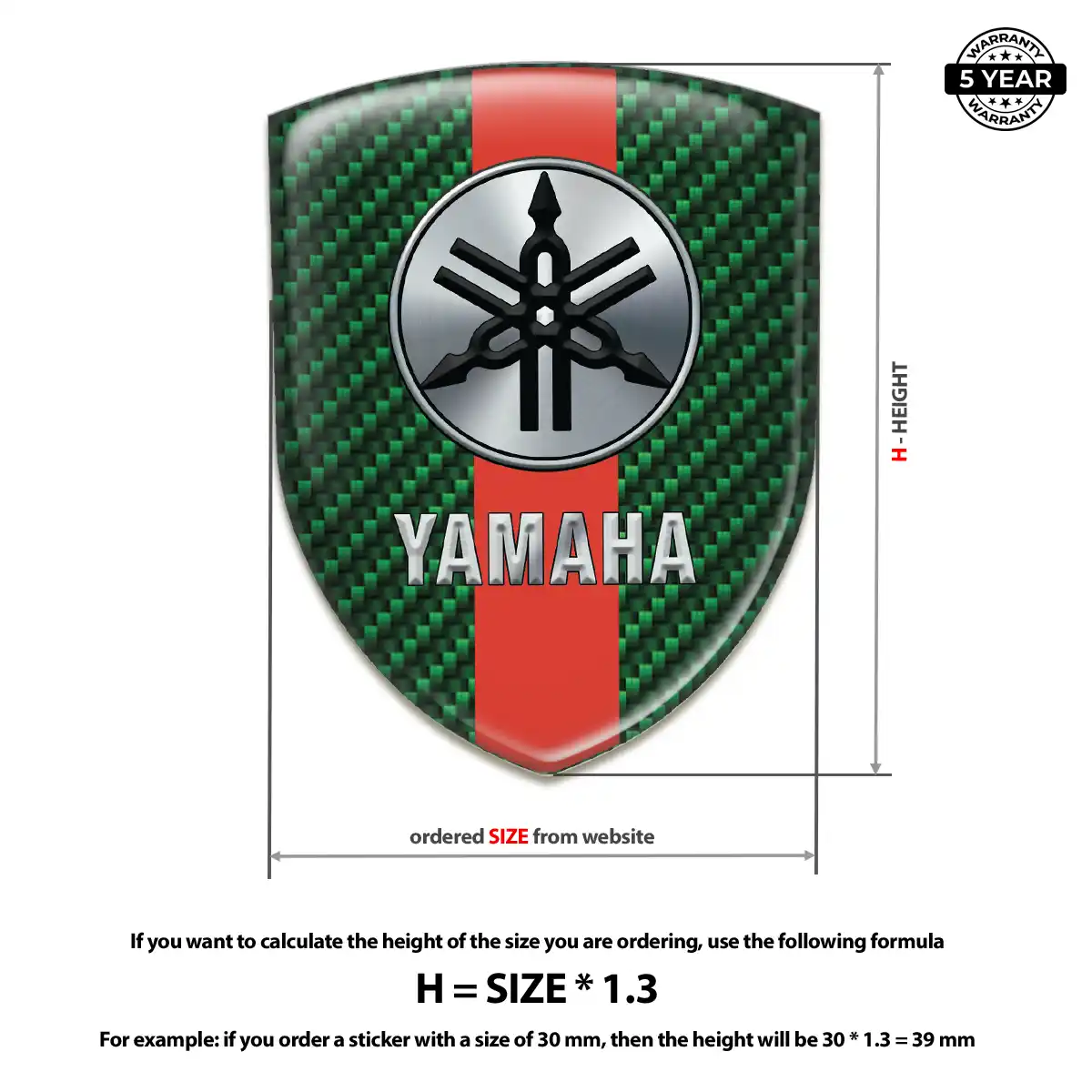 Yamaha Silicone Badge Exterior Luxe