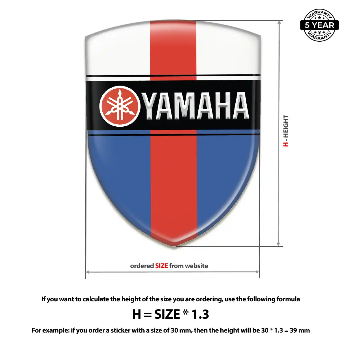 Yamaha Silicone Badge Premium Dome
