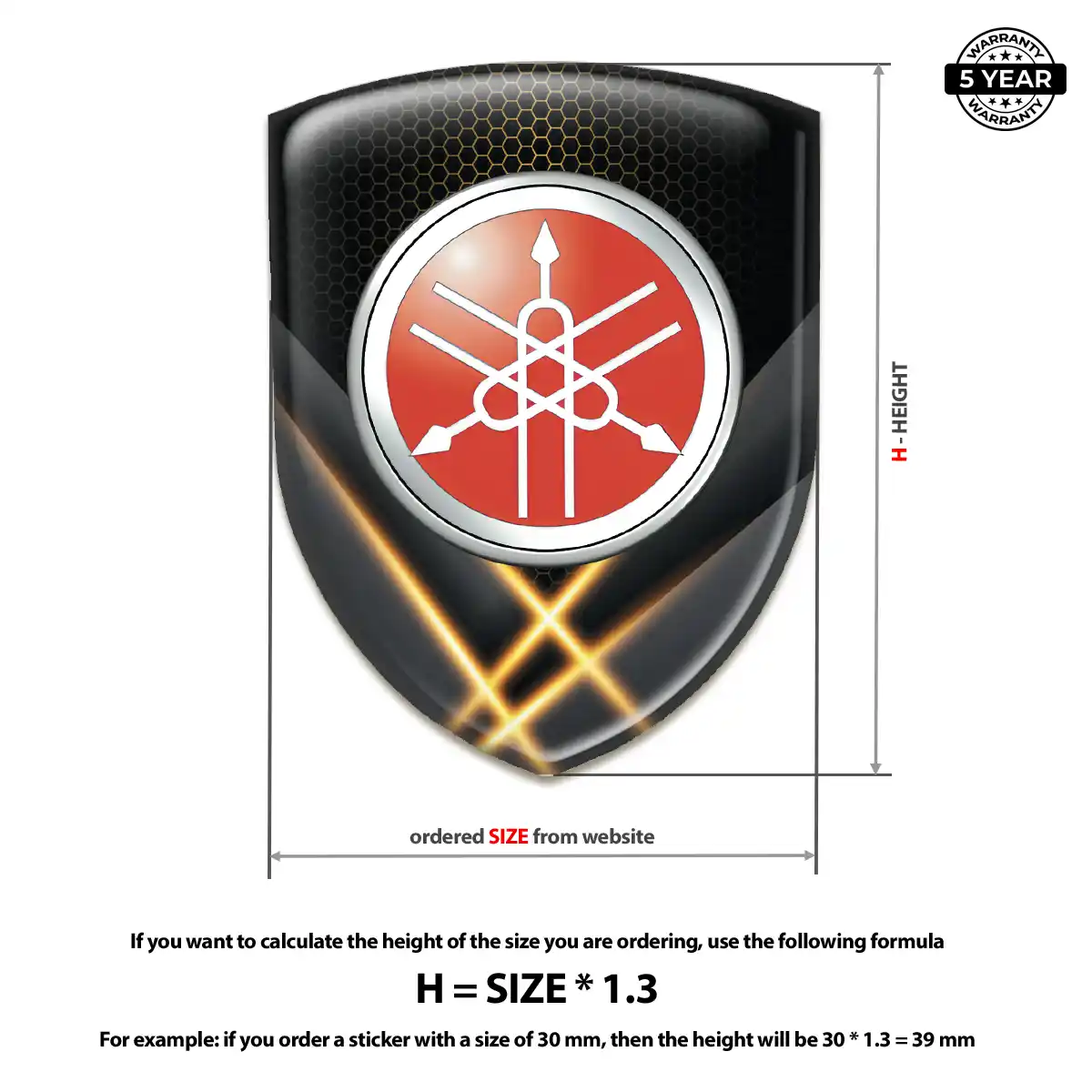 Yamaha Silicone Badge Resin Elite