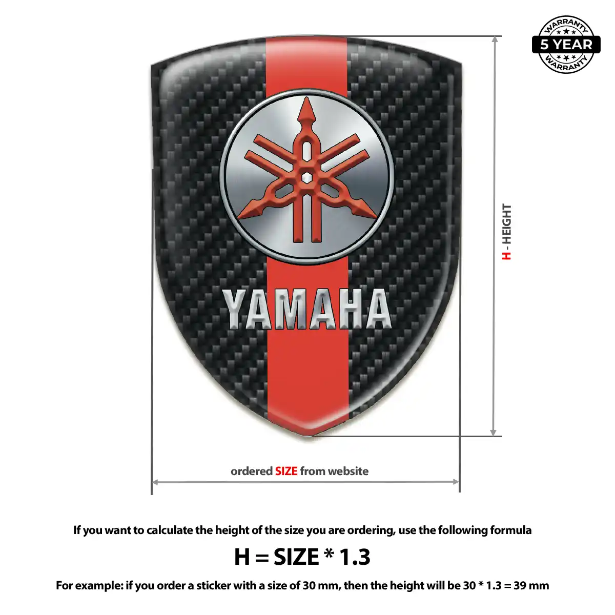 Yamaha Silicone Badge Resin Luxe