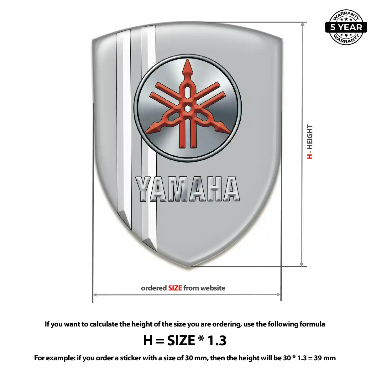 Yamaha Silicone Emblem Outer Style
