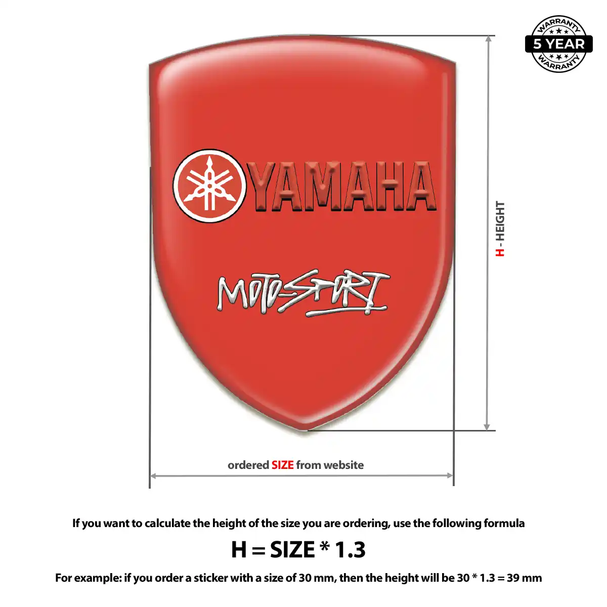 Yamaha Silicone Sticker Elite Finish