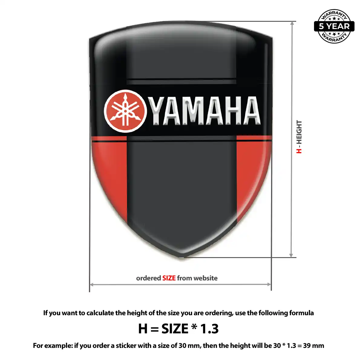 Yamaha Silicone Sticker Interior Luxe