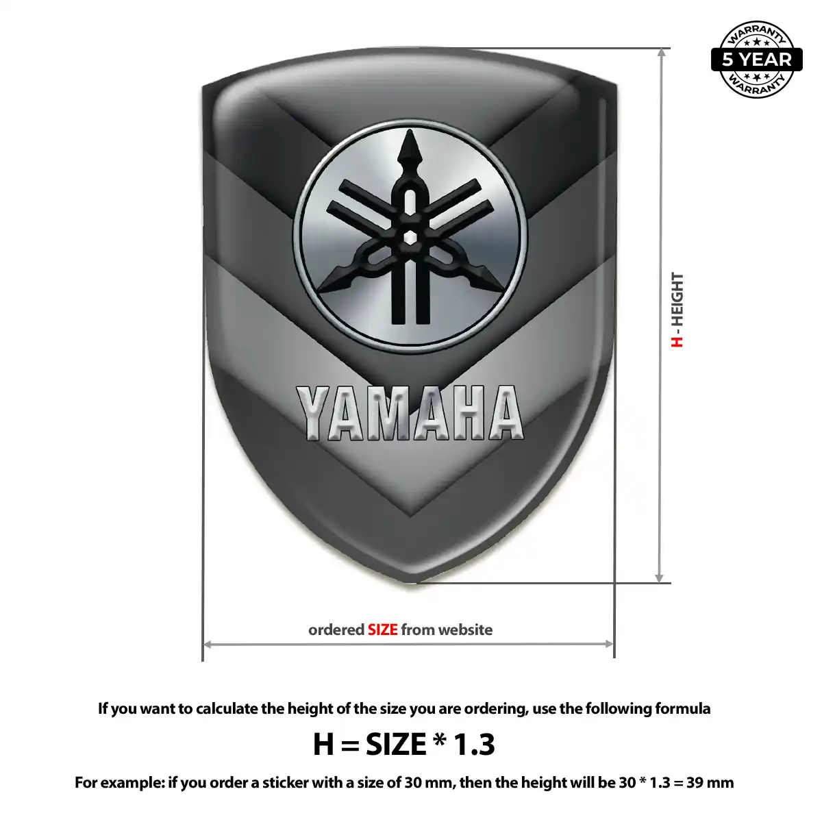 Yamaha Silicone Sticker Noble Edition