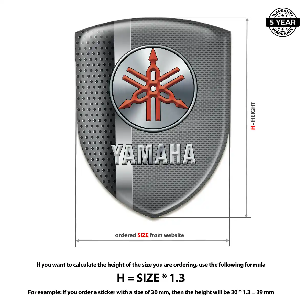 Yamaha Silicone Sticker Premium Dome