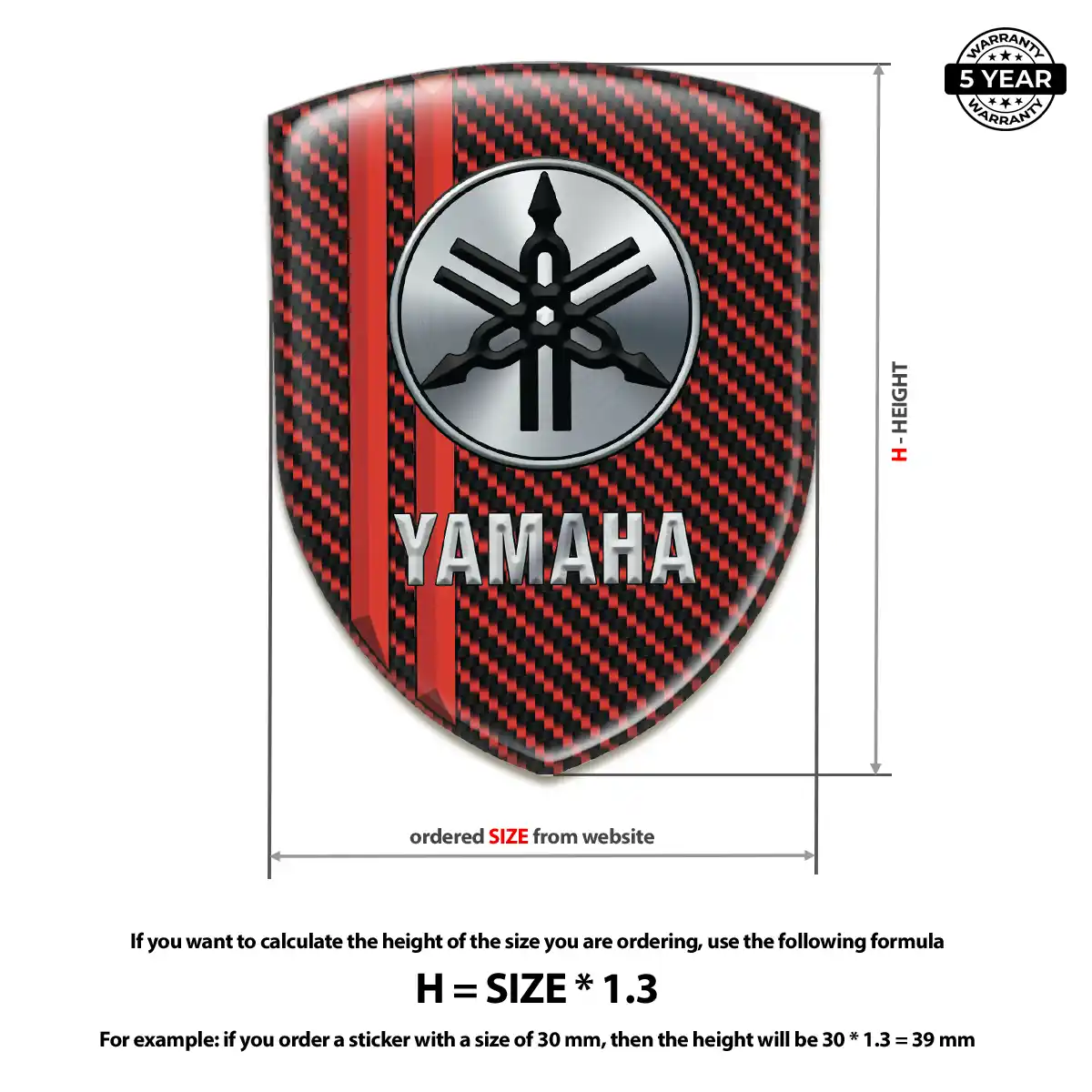 Yamaha Silicone Sticker Prestige Line