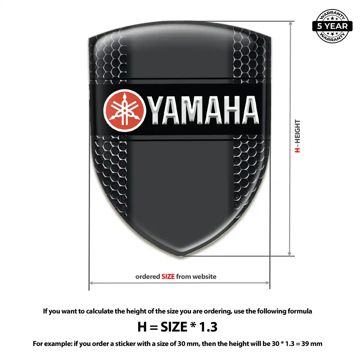 Yamaha Silicone Sticker Resin Elite