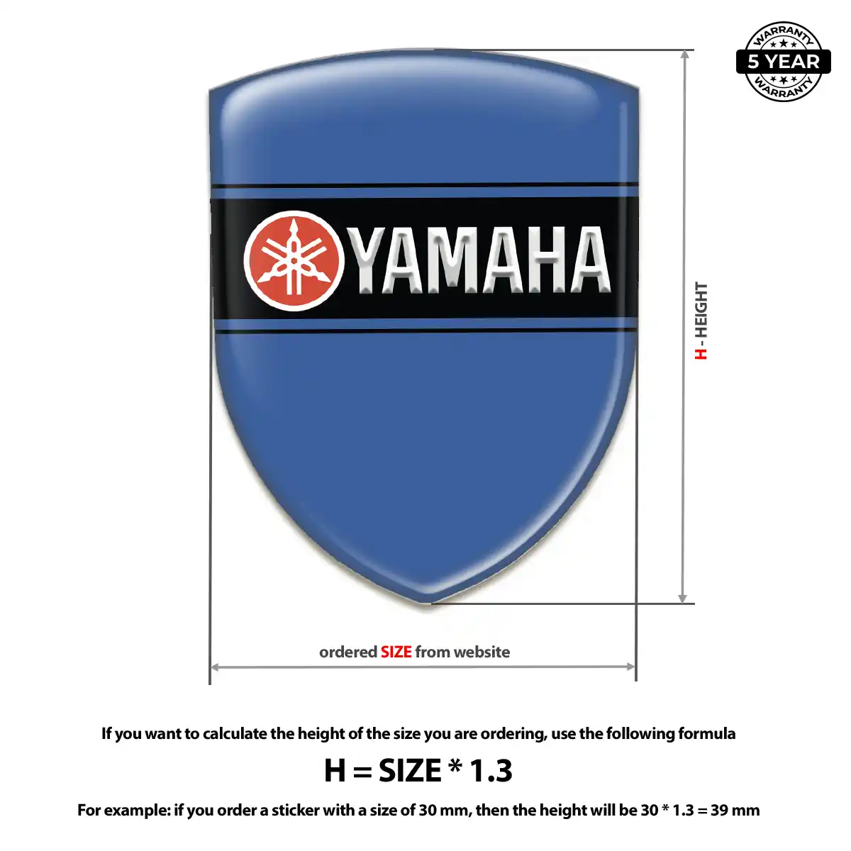 Yamaha Silicone Sticker Resin Luxe