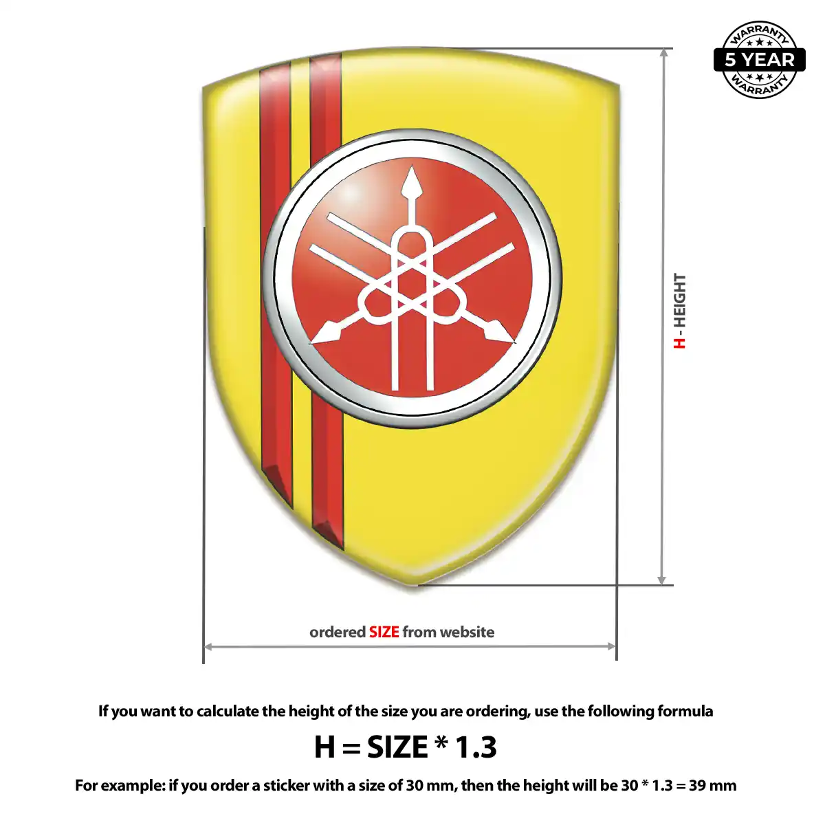 Yamaha Silicone Sticker Superior Craft