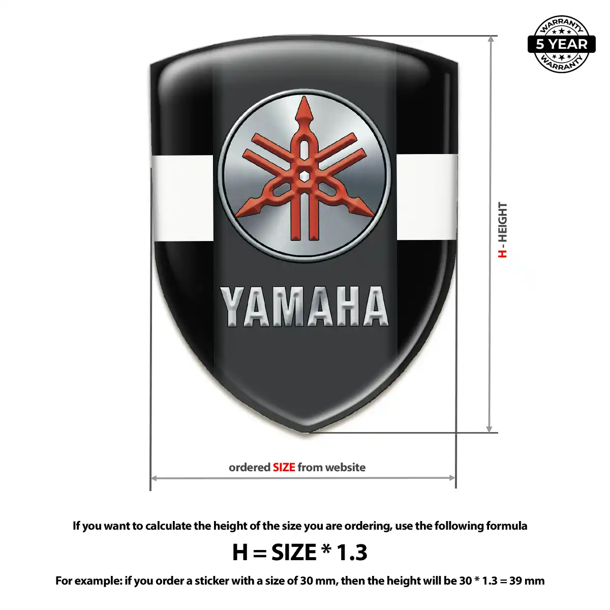 Yamaha Silicone Sticker Vortex Series