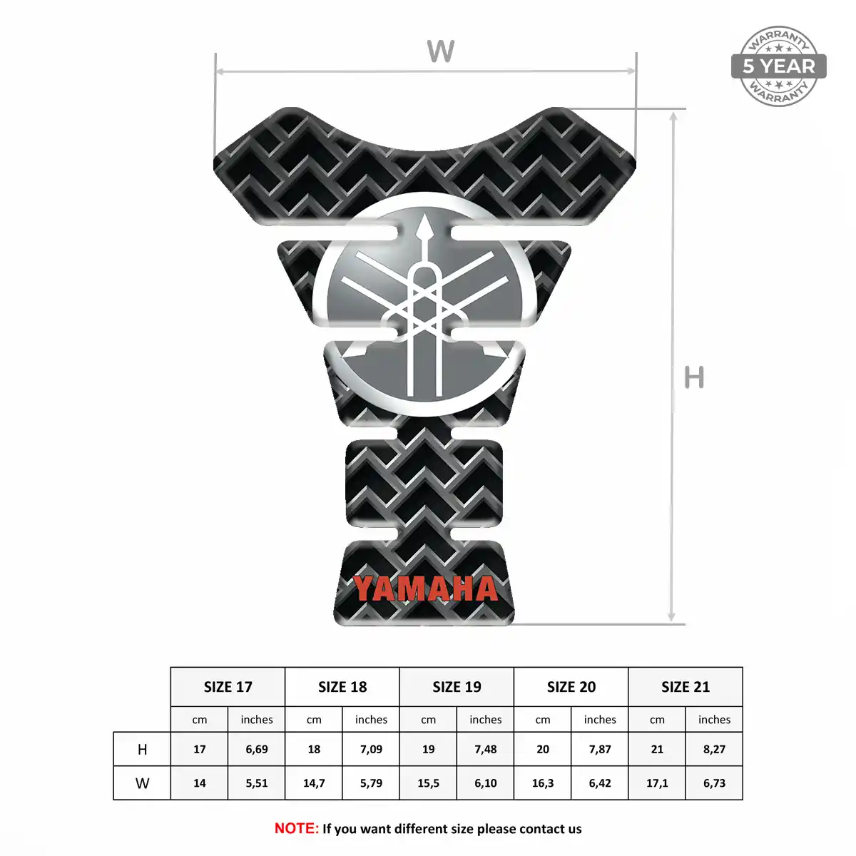 Yamaha Tank Decal Prime Quality