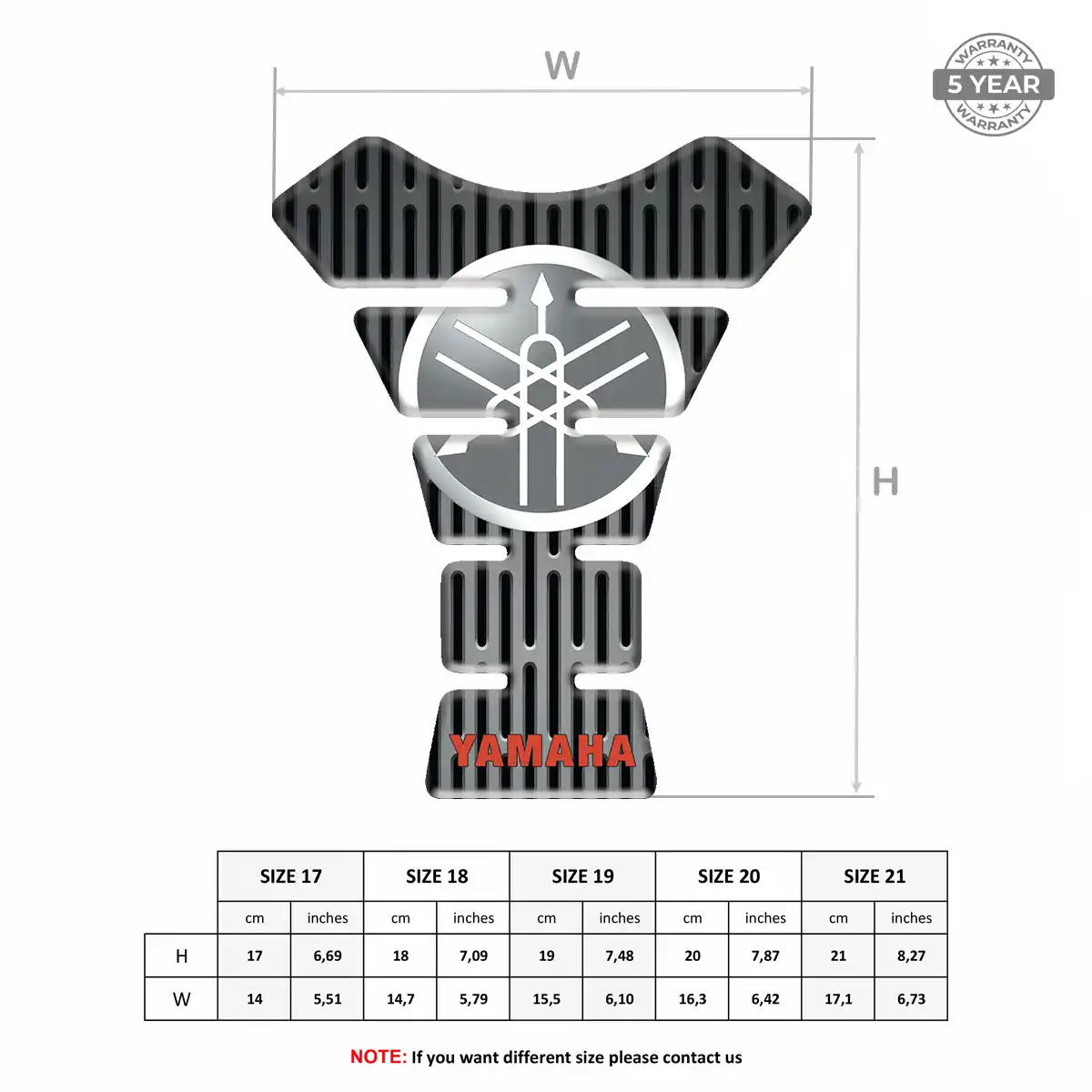 Yamaha Tank Decal Refined Design