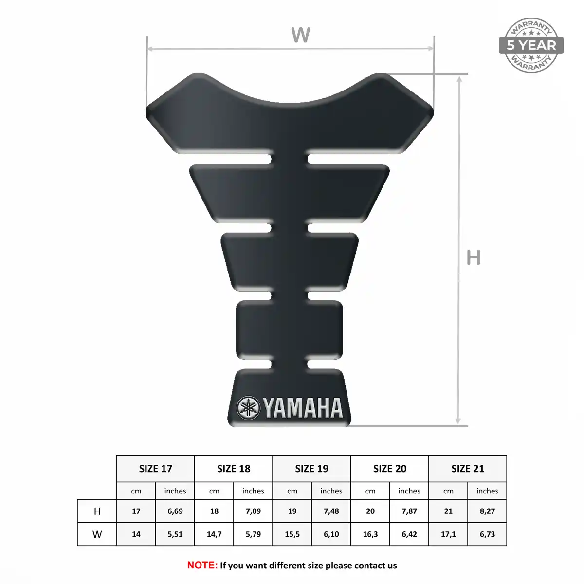 Yamaha Tank Decal Sleek Style
