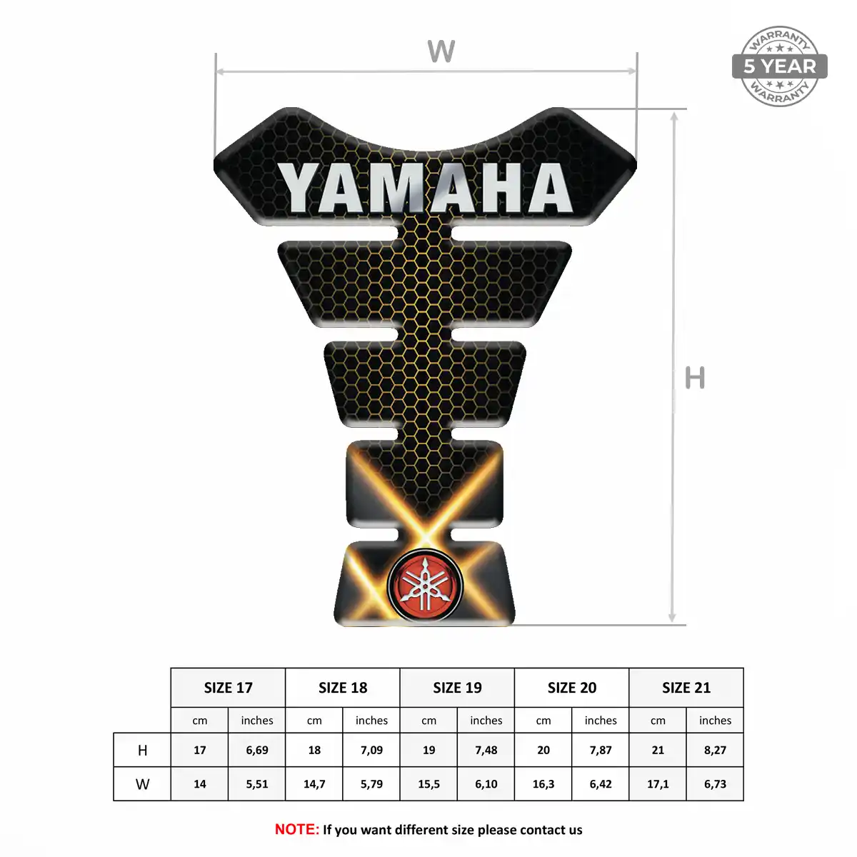Yamaha Tank Fuse Guard Motorbike Signature Grade