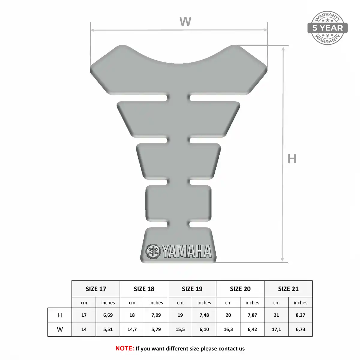 Yamaha Tank Fuse Guard Motorcycle Elite Finish