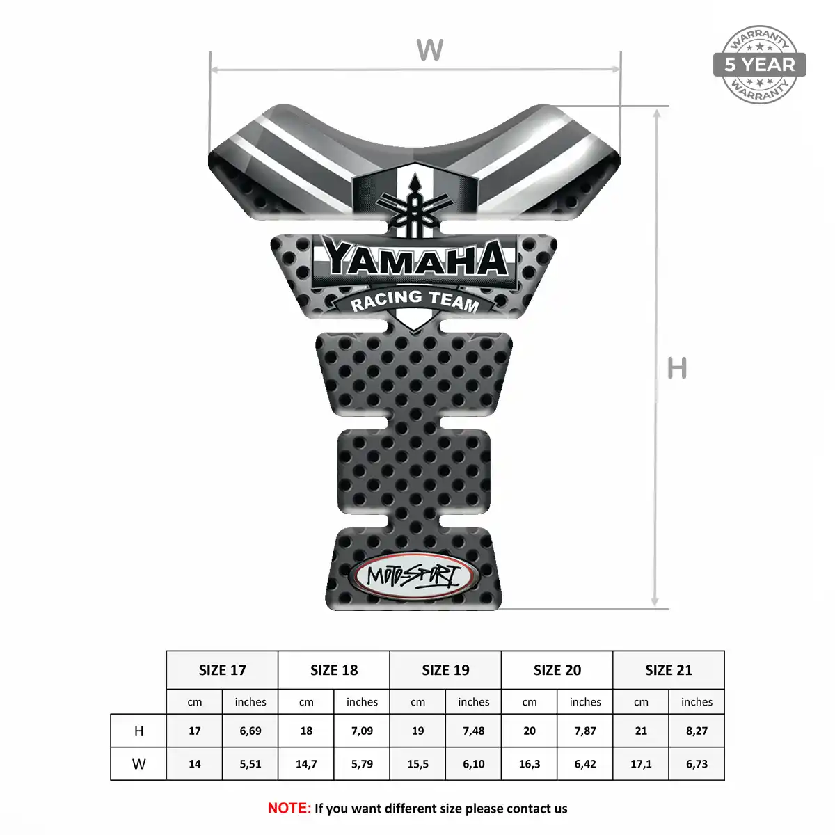 Yamaha Tank Fuse Guard Motorcycle Prestige Line