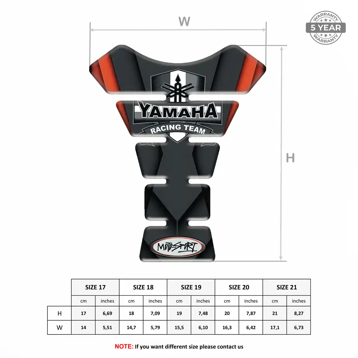 Yamaha Tank Fuse Guard Motorcycle Superior Craft