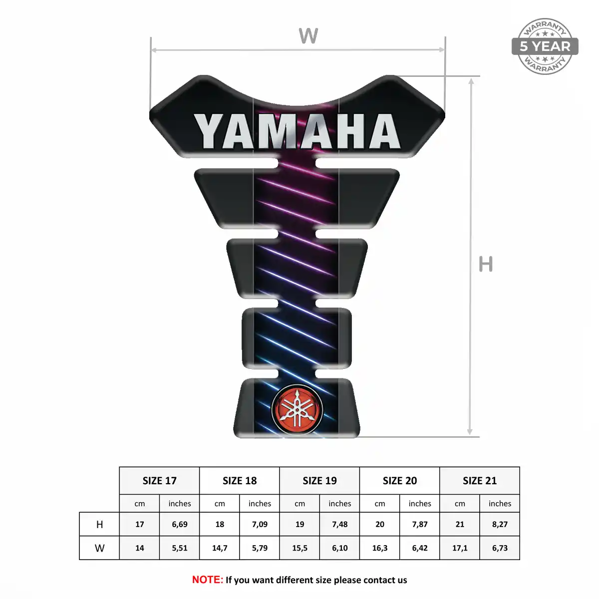 Yamaha Tank Fuse Motorbike Sleek Style