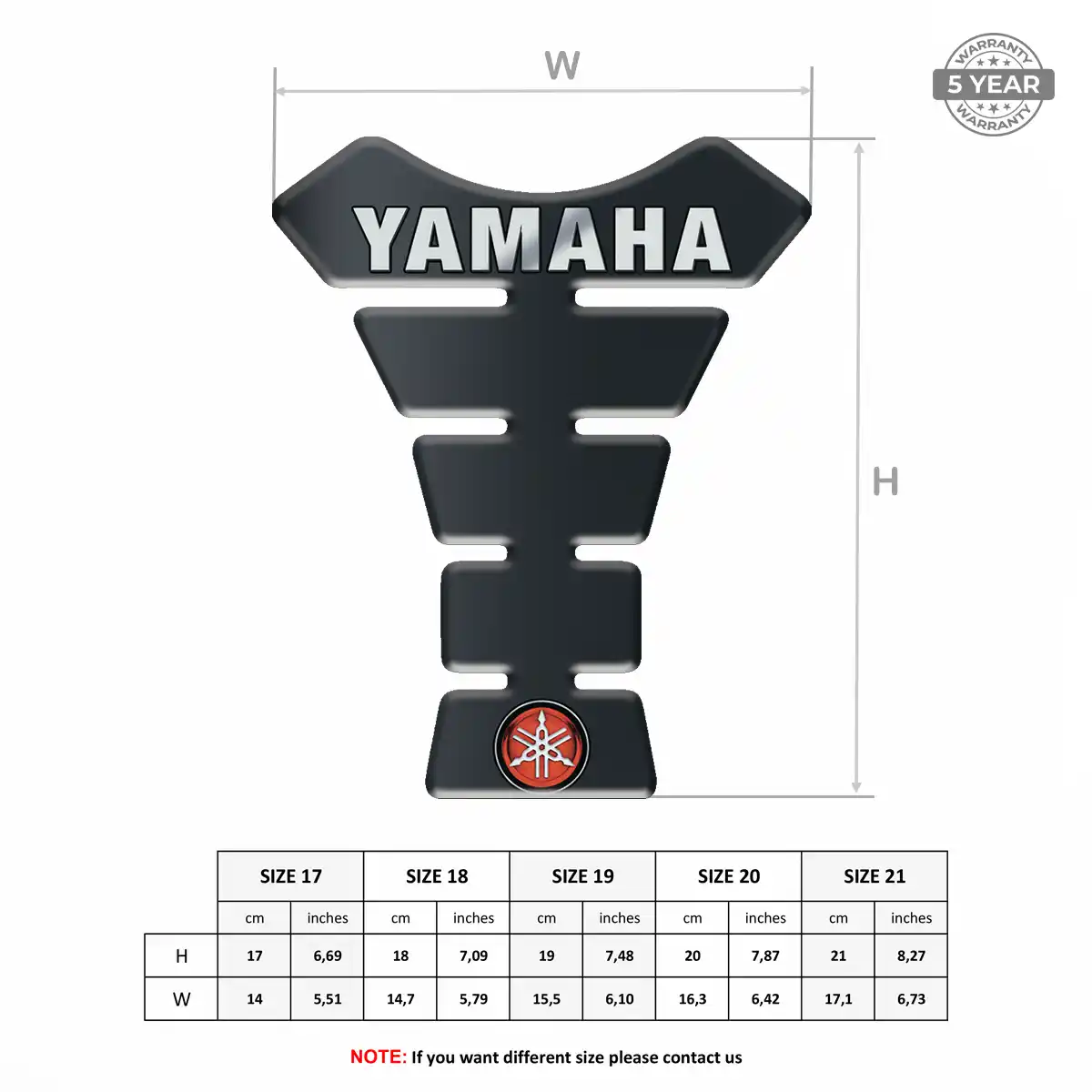 Yamaha Tank Fuse Pad Motorbike Exclusive Series