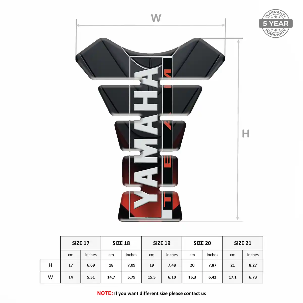 Yamaha Tank Fuse Pad Motorbike Prestige Line