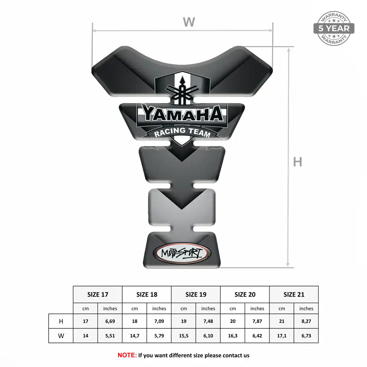 Yamaha Tank Fuse Pad Motorcycle Elite Edition