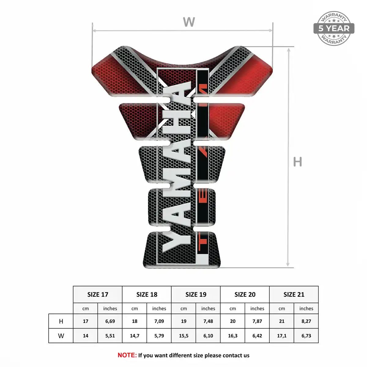Yamaha Tank Fuse Pad Motorcycle Exclusive Series