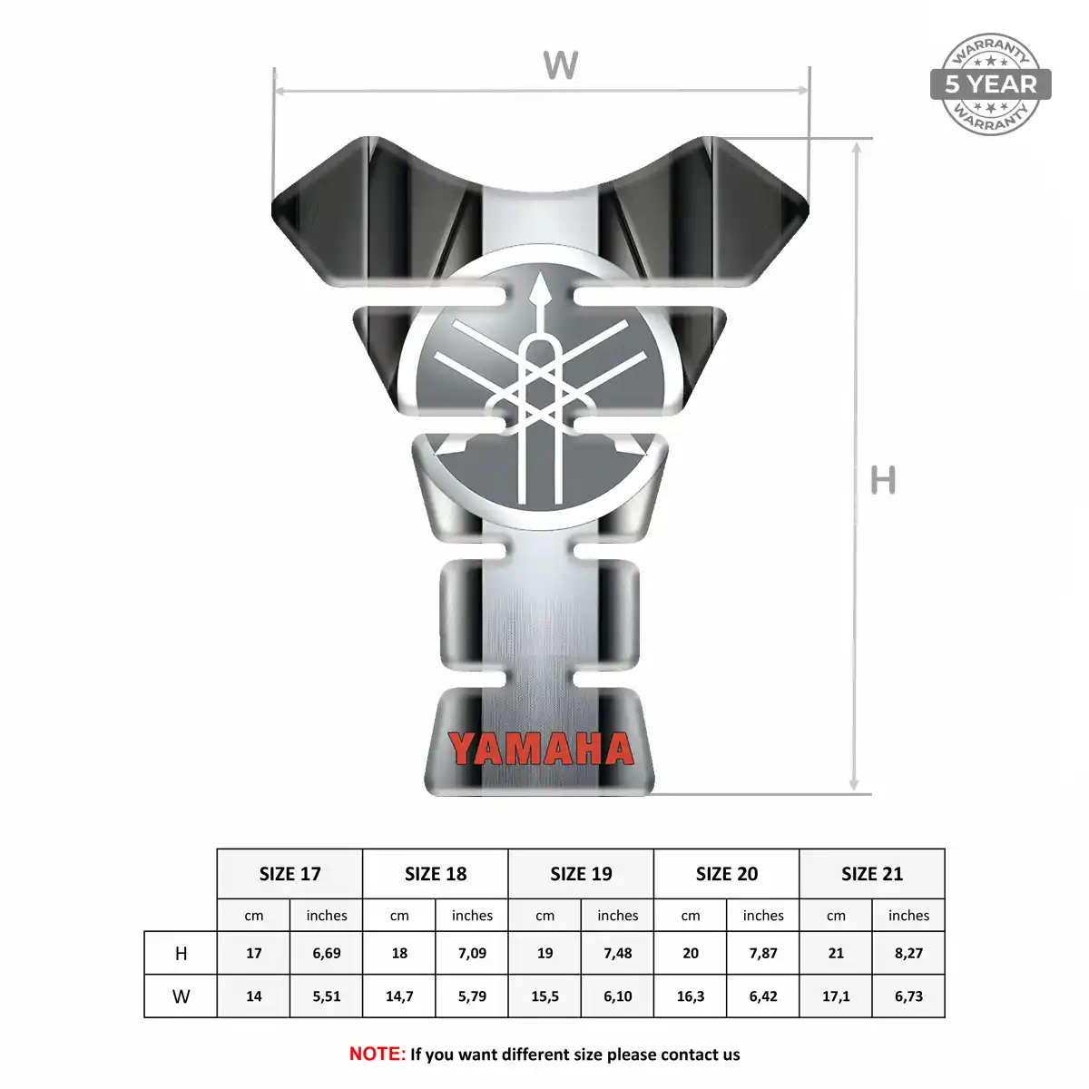 Yamaha Tank Fuse Pad Motorcycle Refined Design