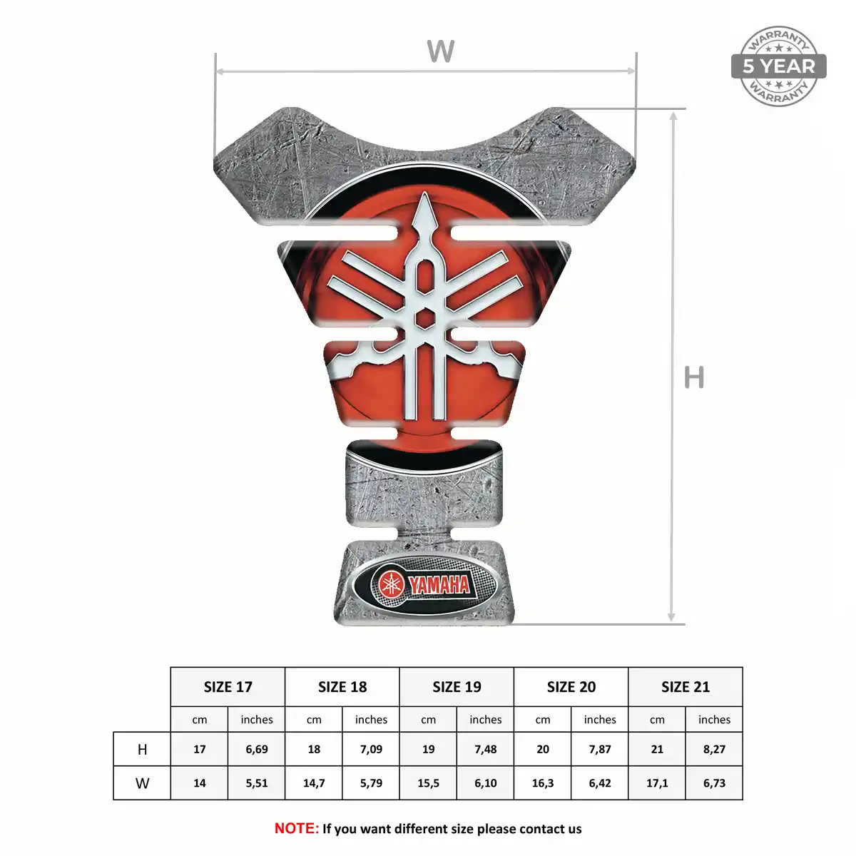 Yamaha Tank Fuse Pad Motorcycle Superior Craft