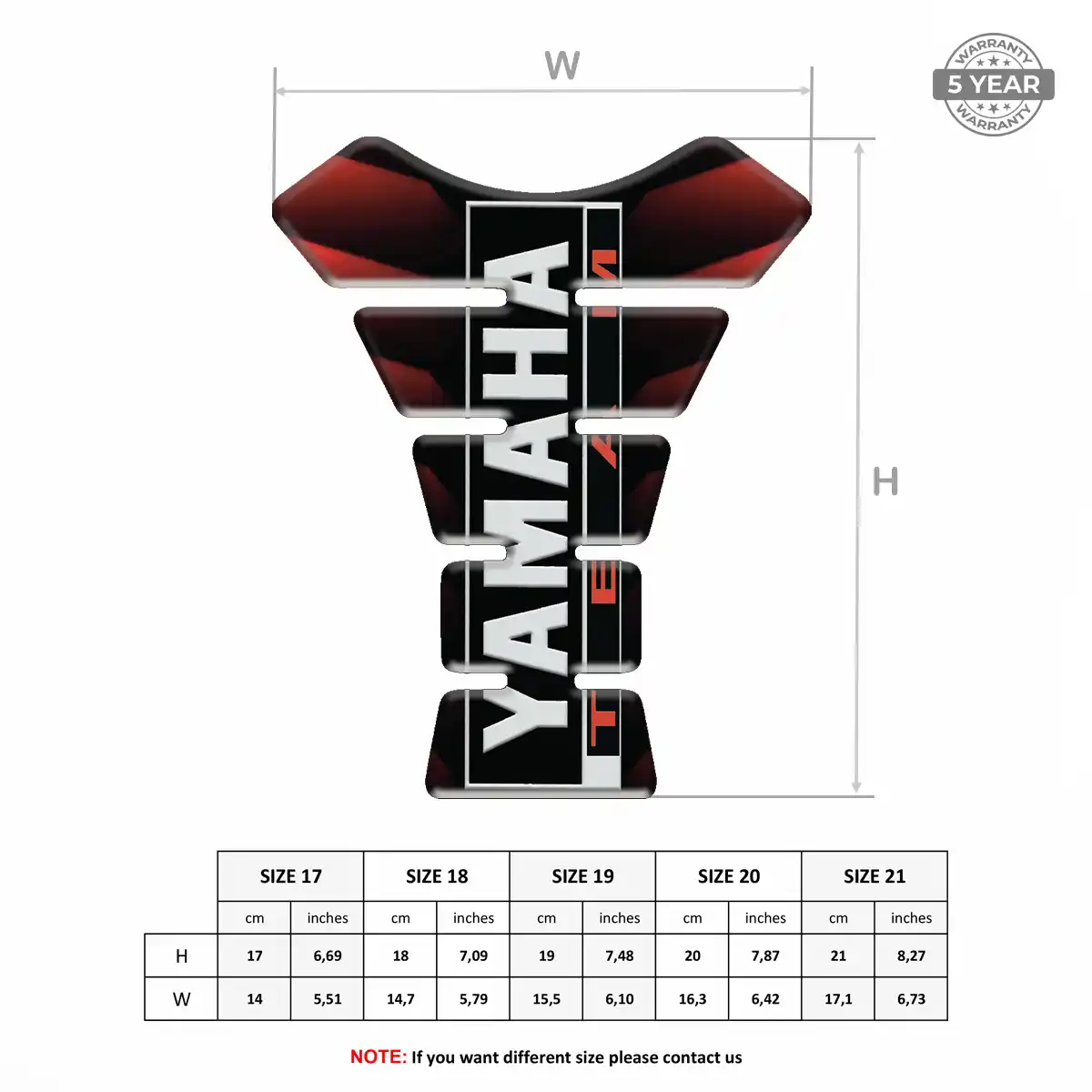 Yamaha Tank Fuse Pad Sleek Style