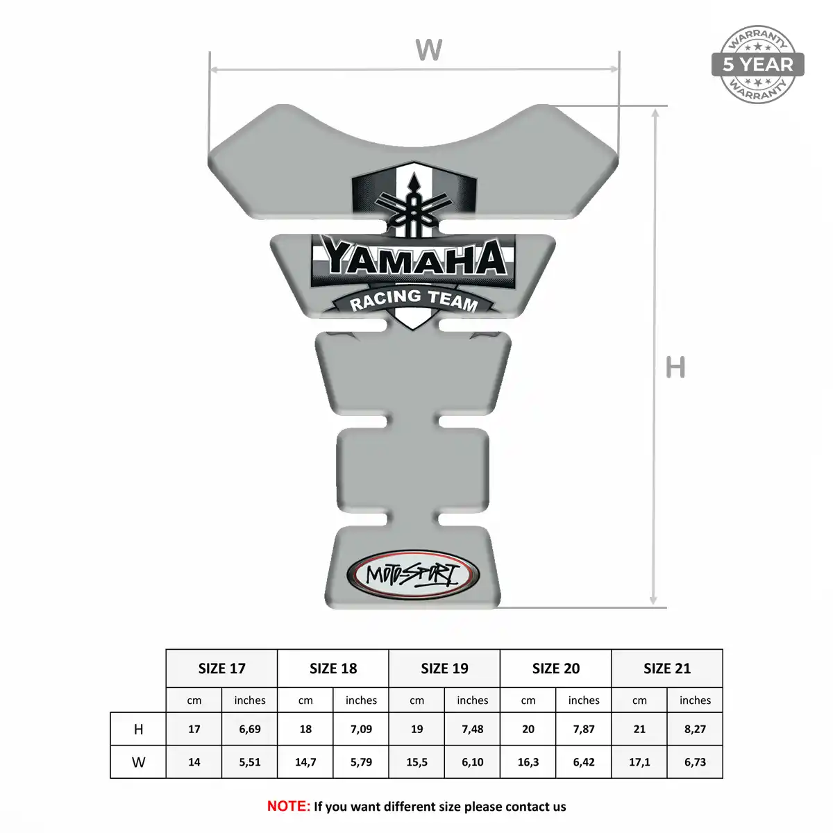 Yamaha Tank Fuse Pads Elite Finish
